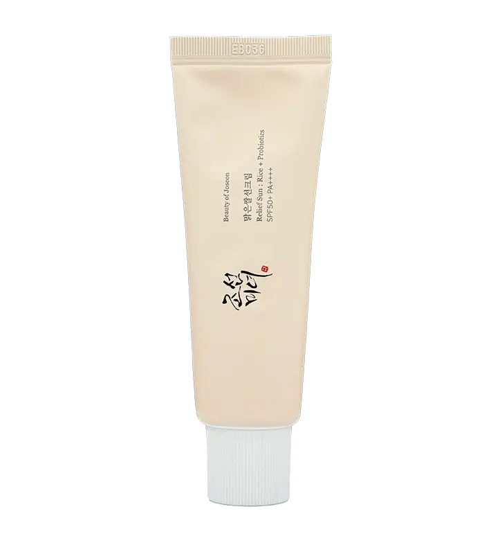 ضدآفتاب بیوتی اف جوسان با عصاره برنج و پروبیوتیک، بافت سبک و آبرسان، محافظت کامل SPF50+، مناسب پوست حساس، خشک و نرمال.