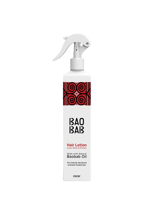erasebg-transformed(4) لوسیون مو باوباب مدل Color Shine & Protect مخصوص موهای رنگ شده و کراتینه وزن ۲۵۰ گرم