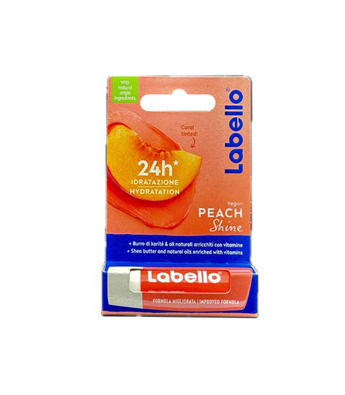 27 بالم لب لابلو مدل Peach Shine با رایحه هلو و رنگ ملایم هلویی مناسب نرم و مرطوب کردن لبها